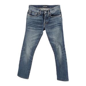 Tom Ford Straight Leg Jeans in Blue Cotton
